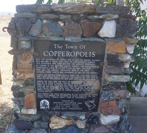 [Picture of Copperopolis historical plaque]